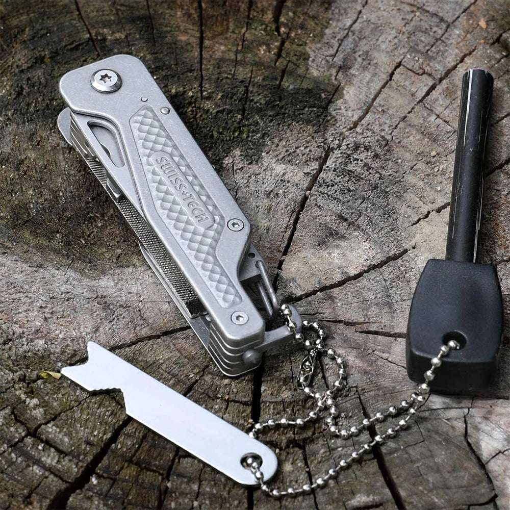 SWISS TECH 13 In 1 Protable Multitool Folding Knife Pocket EDC Tools Screwdriver Outdoor Survival Hiking Fishing Camping Knives