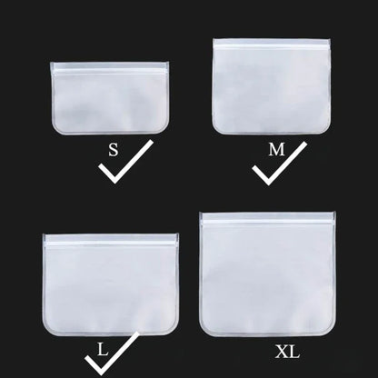 Silicone Food Storage Containers Reusable Food Storage Bags Lunch Bags Stand Up Zip Shut Bag Cup Fresh Food Leakproof Containers