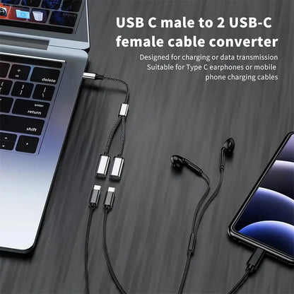 Multi USB Hub Extensions 3/2 Port Type C Hub USB Splitter Fast Data Transmission OTG Adapter For PC Laptop Pro