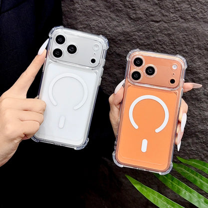 Shockproof Clear Phone Case For iPhone 18 17 16 15 14 13 12 11 Pro Max 17e 16e Air Magsafe Cushion Four Corner Silicone Cover