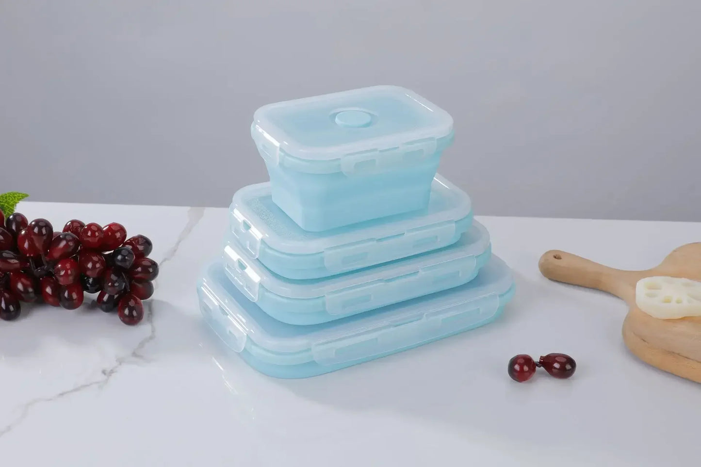 Collapsible Silicone Food Container Portable Bento Lunch Box Microware Home Kitchen Outdoor Food Storage Containers Box