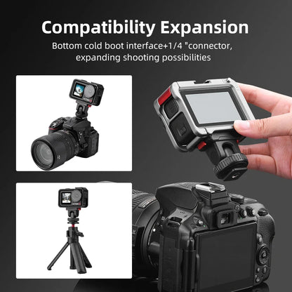 Camera Mount For DJI OSMO Action 5 Pro/4/3/Osmo 360 Magnetic Extension Base Quick Release 1/4 Interface Cold Shoe Base Accessory