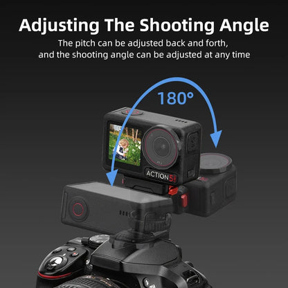 Camera Mount For DJI OSMO Action 5 Pro/4/3/Osmo 360 Magnetic Extension Base Quick Release 1/4 Interface Cold Shoe Base Accessory