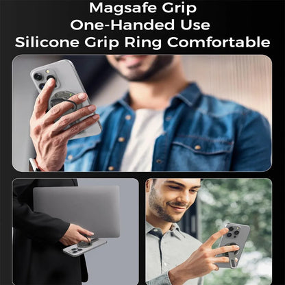 Phone Grip for Magsafe Phone Stand 360°Roration Gym Holder Phone Kickstand Silicone Finger Ring Innovative Pressure-Relief