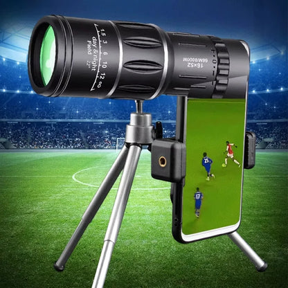 16x52 Monocular Binoculars Dual-focus Large-aperture Birdwatching Scope Photography Low-light Night Vision Hunting Camping