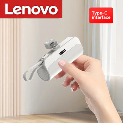 Lenovo 2026 Ultra Slim 500000mAh Super Fast Charging Portable External Battery High Capacity Power Bank USB-C for iPhone Android