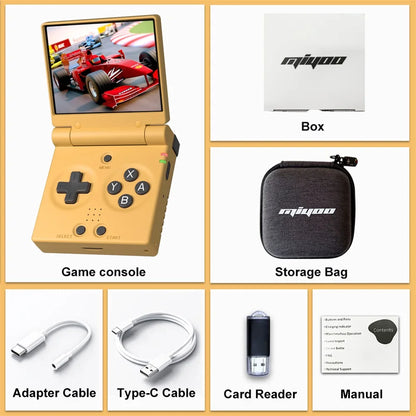 MIYOO Mini Flip Retro Handheld Game Console With New Hinge 2.8''IPS Screen Portable Video Game Consoles Classic Gaming Emulator