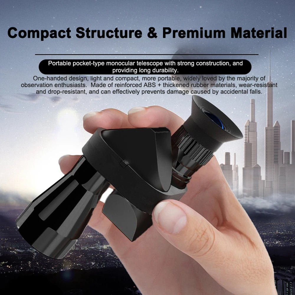 Compact Monocular Telescopes Portable Handheld Monocular with BAK4 Prism and FMC Green-coated Lens for Travelling Sightseeing
