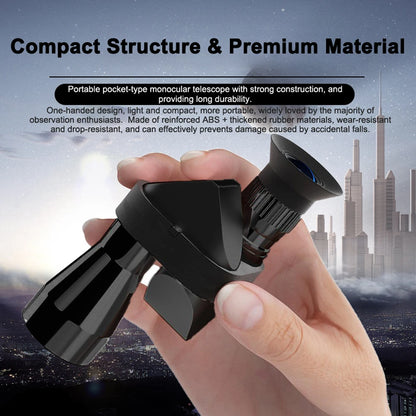 Compact Monocular Telescopes Portable Handheld Monocular with BAK4 Prism and FMC Green-coated Lens for Travelling Sightseeing