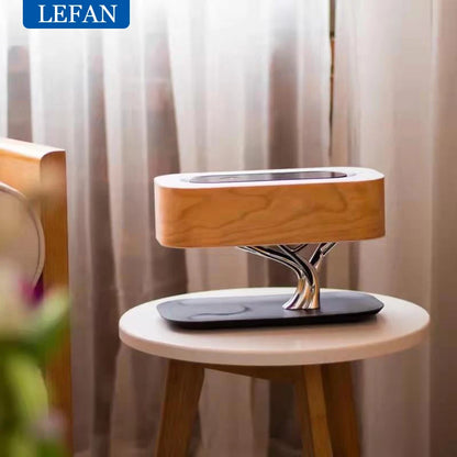 Smart Bedside LED Desk Lamp Built-in Bluetooth Speaker Wireless Phone Charger Smart LED Dimmable  Lamp Cafe Bar Table Light