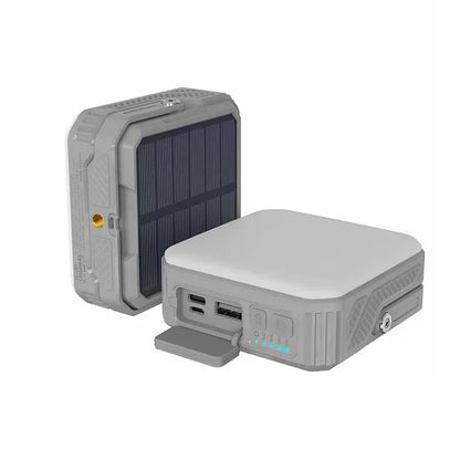 Solar Power Bank 10000mAh Powerbank Portable Charger External Battery Bracket Camping Tent Light Emergency Power Supply