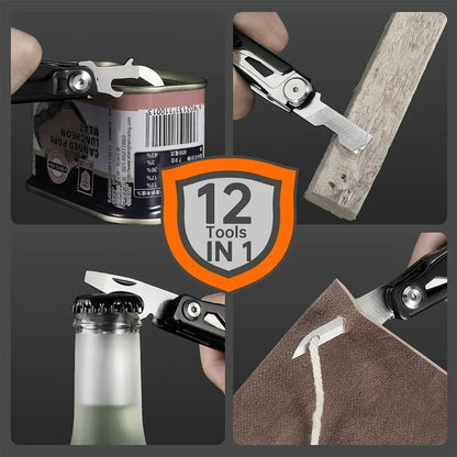 NexTool 12-in-1 Multitool Knife Outdoor Pocket Knife Survival Kit Folding Multi Tool Screwdriver EDC Tools with Nylon Case