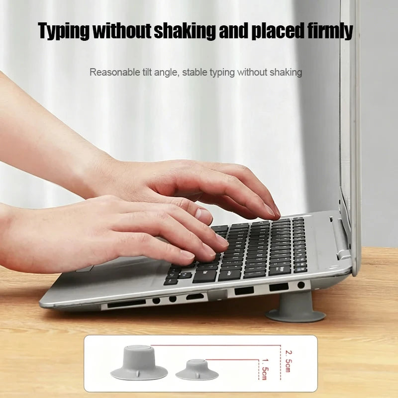 Laptop Cooling Pad, Desktop Height Increasing Foot Pad, Portable Computer Cooling Fan Support Base Bracket, Universal