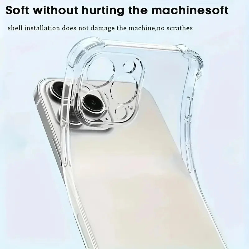 A pack of 5 shockproof transparent phone cases, suitable for iPhone 16, 15, 14, 13, 12, 11 Pro Max, X, Xs Max, Xr, 8 and 7 Plus