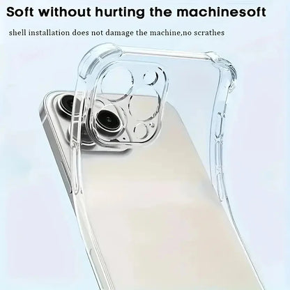 A pack of 5 shockproof transparent phone cases, suitable for iPhone 16, 15, 14, 13, 12, 11 Pro Max, X, Xs Max, Xr, 8 and 7 Plus