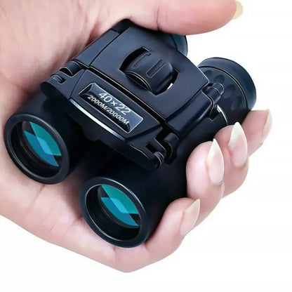 Compact 40x22 HD Folding Binoculars 2000M Long Range BAK4 FMC Lens Powerful Mini Telescope For Hunting Camping Travel