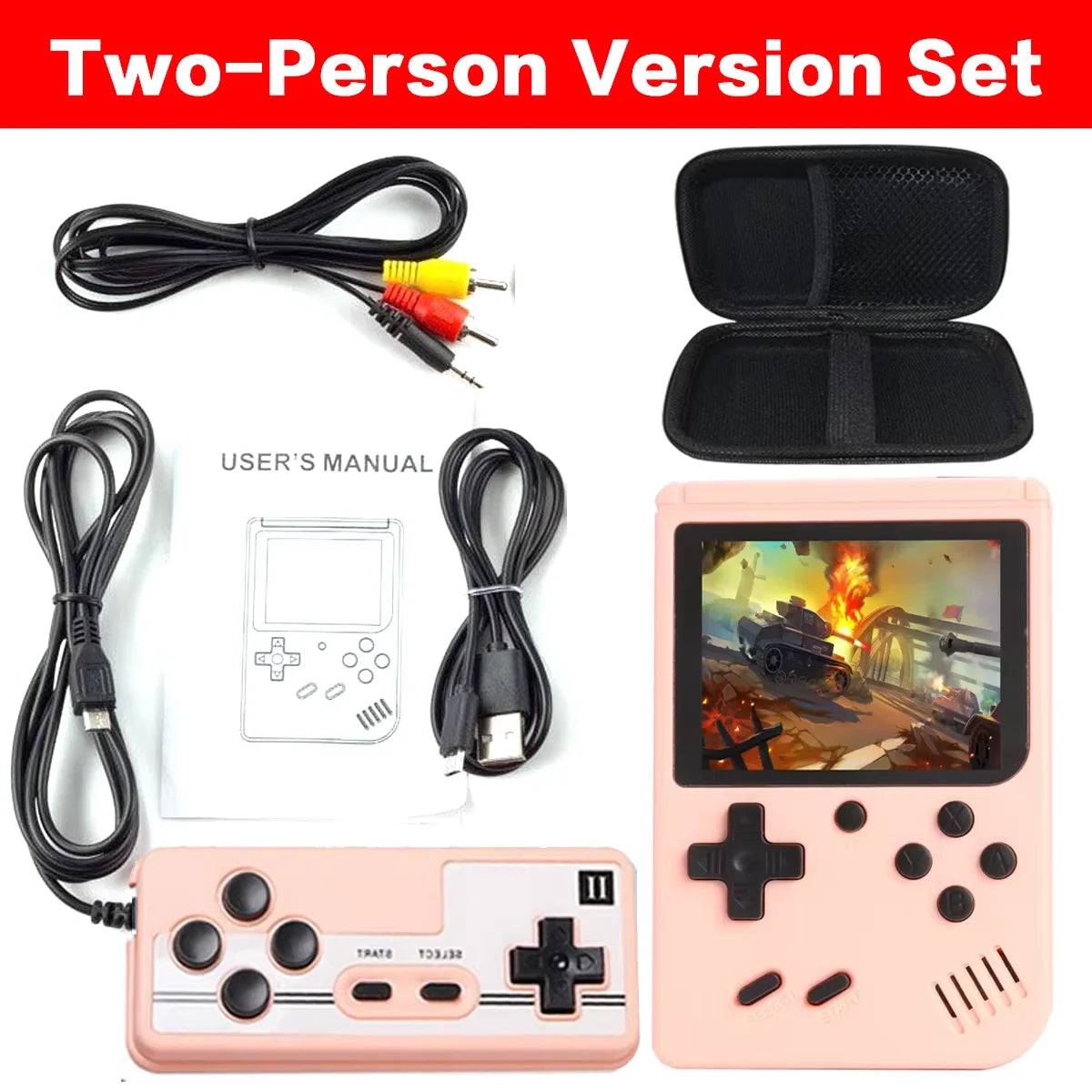 Retro Portable Mini Handheld Video Game Console 8 Bit 3.0 Inch Color LCD Kids Color Game Player Built in 500 Games