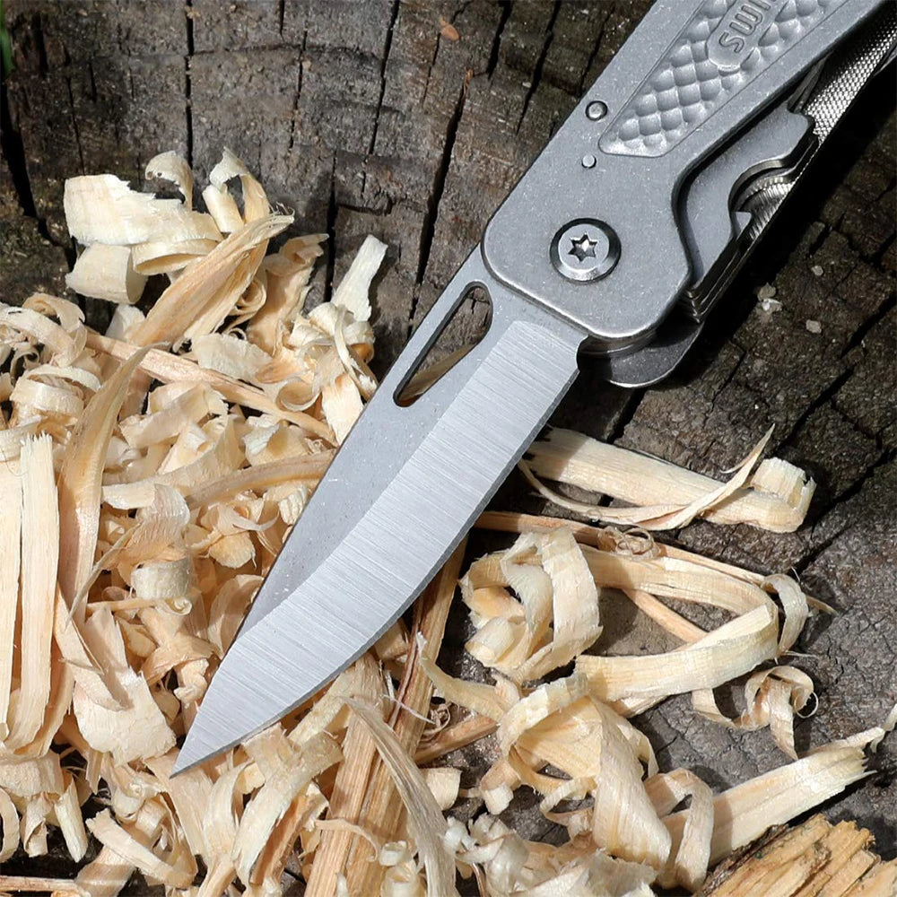 SWISS TECH 13 In 1 Protable Multitool Folding Knife Pocket EDC Tools Screwdriver Outdoor Survival Hiking Fishing Camping Knives