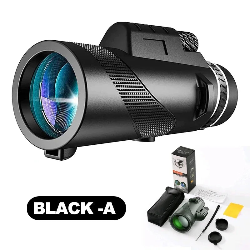 80x100 HD High Power Binoculars 5000M Long Range Zoom Compact Folding Telescope for Hunting Camping Travel