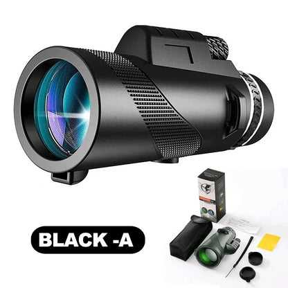 80x100 HD High Power Binoculars 5000M Long Range Zoom Compact Folding Telescope for Hunting Camping Travel