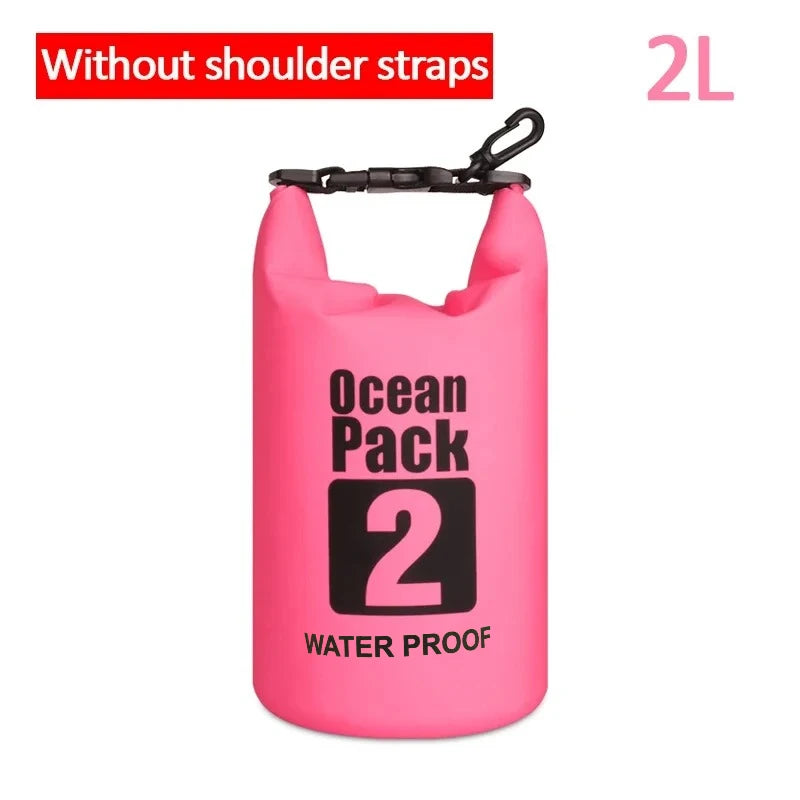 Dry PVC waterproof bags for men and women, 2L/5L/10L/20L/30L, outdoor swimming bucket bags, rafting bags