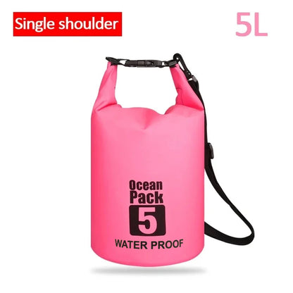 Dry PVC waterproof bags for men and women, 2L/5L/10L/20L/30L, outdoor swimming bucket bags, rafting bags