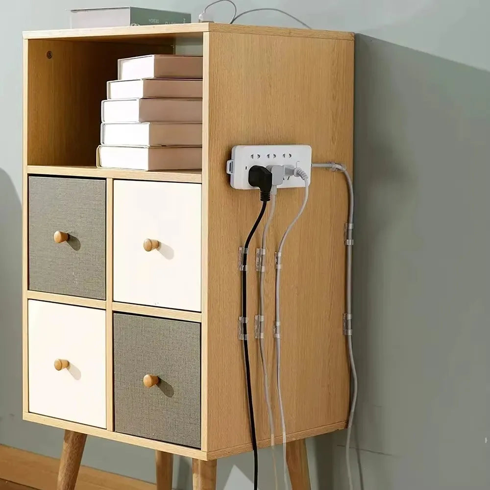 Cable Organizer Clips Cable Management Desktop Workstation ABS Wire Manager Cord Holder USB Charging Data Line Bobbin Winder