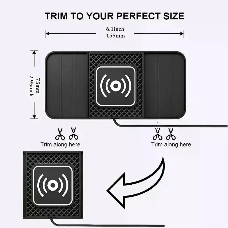 20W Car Wireless Charger Car Charging Pad Anti-slip Mat Modification Accessories Fast Charging Dual Slot Design