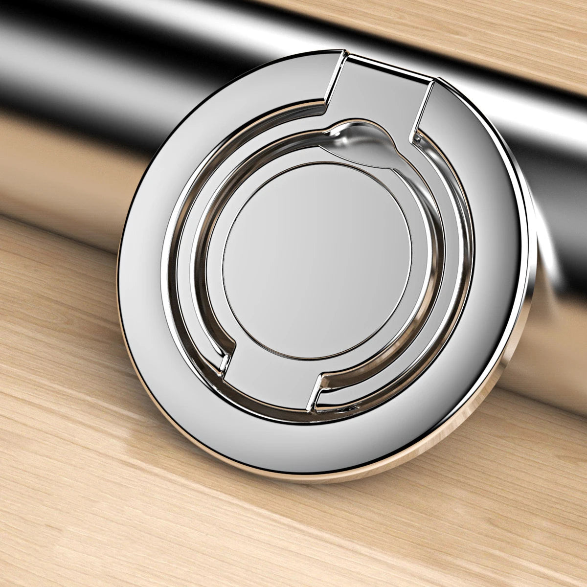 Magsafe Metal 3-Section Middle Disc Magnetic Suction Ring Bracket 360° Rotating Charging Universal Folding Ultra-Thin Lifting C