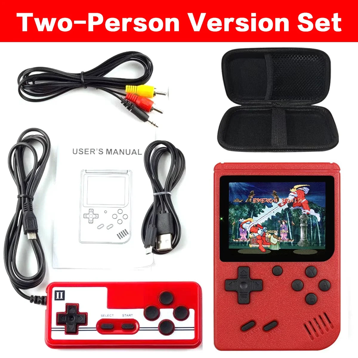 Retro Portable Mini Handheld Video Game Console 8 Bit 3.0 Inch Color LCD Kids Color Game Player Built in 500 Games