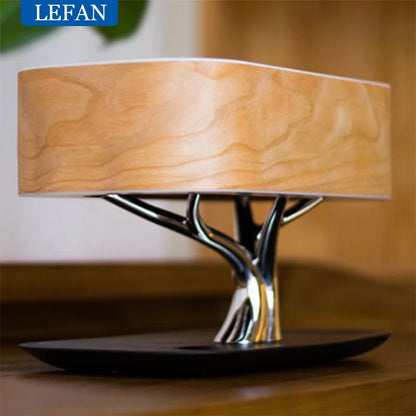 Smart Bedside LED Desk Lamp Built-in Bluetooth Speaker Wireless Phone Charger Smart LED Dimmable  Lamp Cafe Bar Table Light