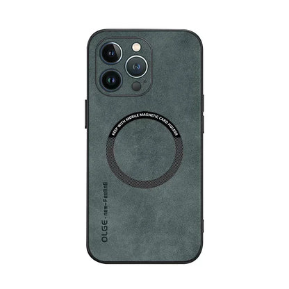 For Magsafe Luxury Leather Shockproof Phone Cases For iPhone 17 16 15 14 13 12 11 Pro Max Plus Magnetic Wireless Charging Cover