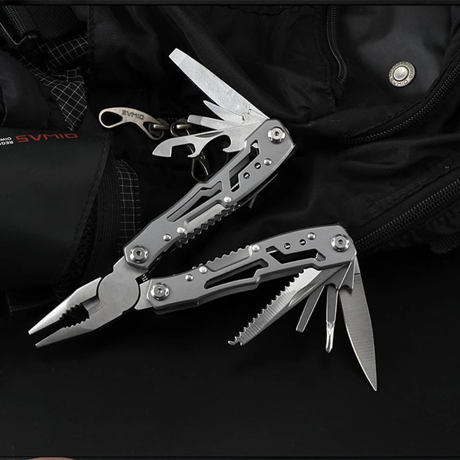 Camping Multitool Stainless Steel Portable Folding Knife Pliers Outdoor Emergency Survival Gear Multifunction Tools for Hiking