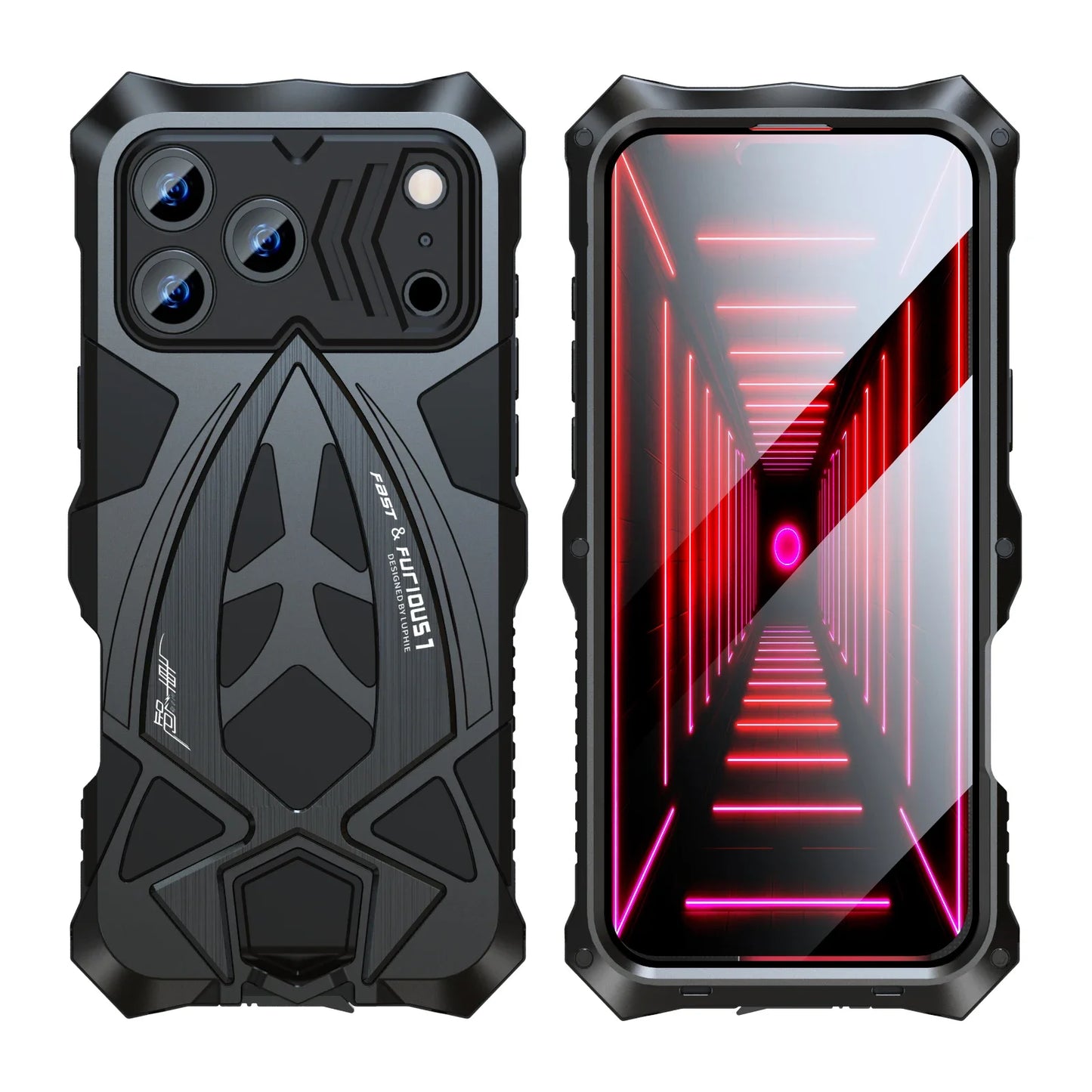 For iPhone 17 16 Pro Max 15 14 Rugged Phone Case Military Grade Shockproof Armor Cover Shell Metal Silicon Fundas