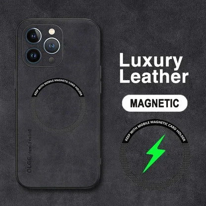 For Magsafe Luxury Leather Shockproof Phone Cases For iPhone 17 16 15 14 13 12 11 Pro Max Plus Magnetic Wireless Charging Cover