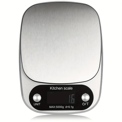 Digital Kitchen Scale 5kg/0.1g 10kg/1g High Precision Food Scale with LCD Display Stainless Steel Platform for Cooking Baking