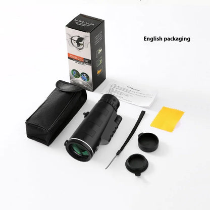Monocular 40X60 HD Telescope Professional Night Powerful Binoculars Waterproof Mini Pocket Zoom with Smartphone Hunting Camping