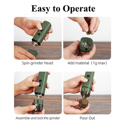 B15C Portable Auto Grind Electric Herb Grinder One-Touch Grinding Up To 1.5G Automatic Dry Spice Mill Machine