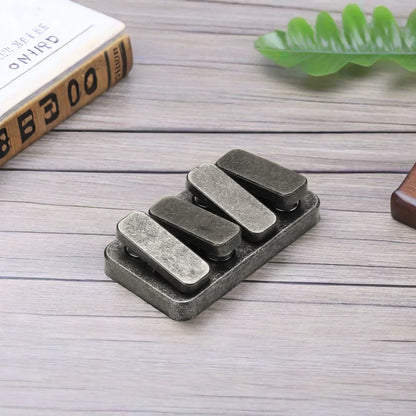 Magnetic Slider Metal Fidget Push Card Mini Sensory Toys Fingertip Gyro Sound Wave Decompression EDC Adult Toys Office Desk Toys