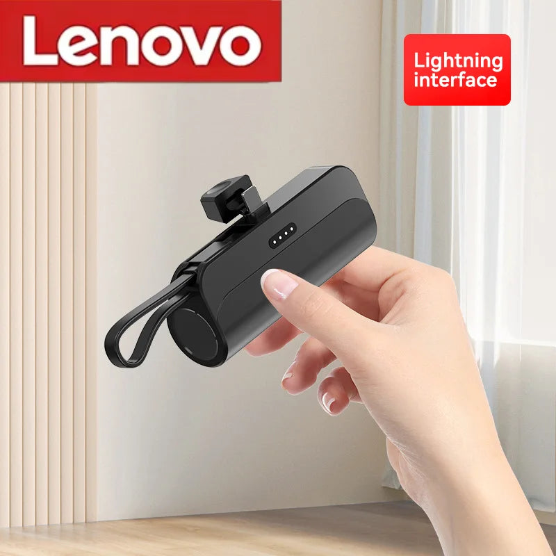 Lenovo 2026 Ultra Slim 500000mAh Super Fast Charging Portable External Battery High Capacity Power Bank USB-C for iPhone Android