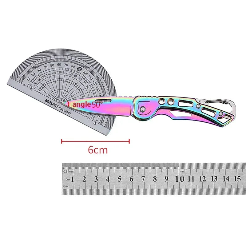 Folding Knife Portable Stainless Steel Pocket Knives for Men EDC Multitool Outdoor Camping Survival Hiking Knife Keychain
