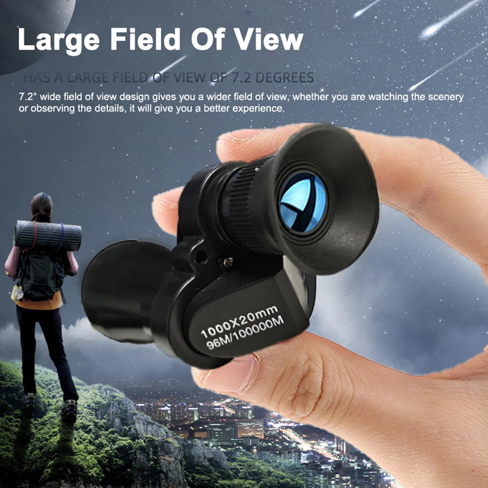 Compact Monocular Telescopes Portable Handheld Monocular with BAK4 Prism and FMC Green-coated Lens for Travelling Sightseeing