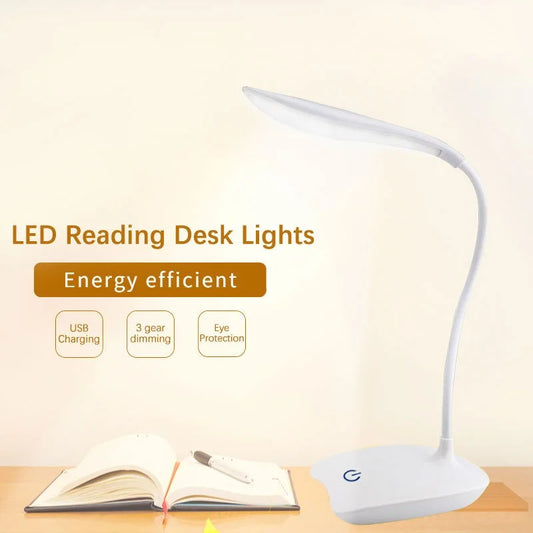 Rechargeable LED Desk Lamp – 14 LED, Touch Control & USB