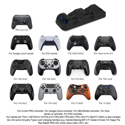 For Switch Pro Controller Charging Dock Charger Station Handle Charger Dock Station for PS5/Xbox Series S/X Controller Charging
