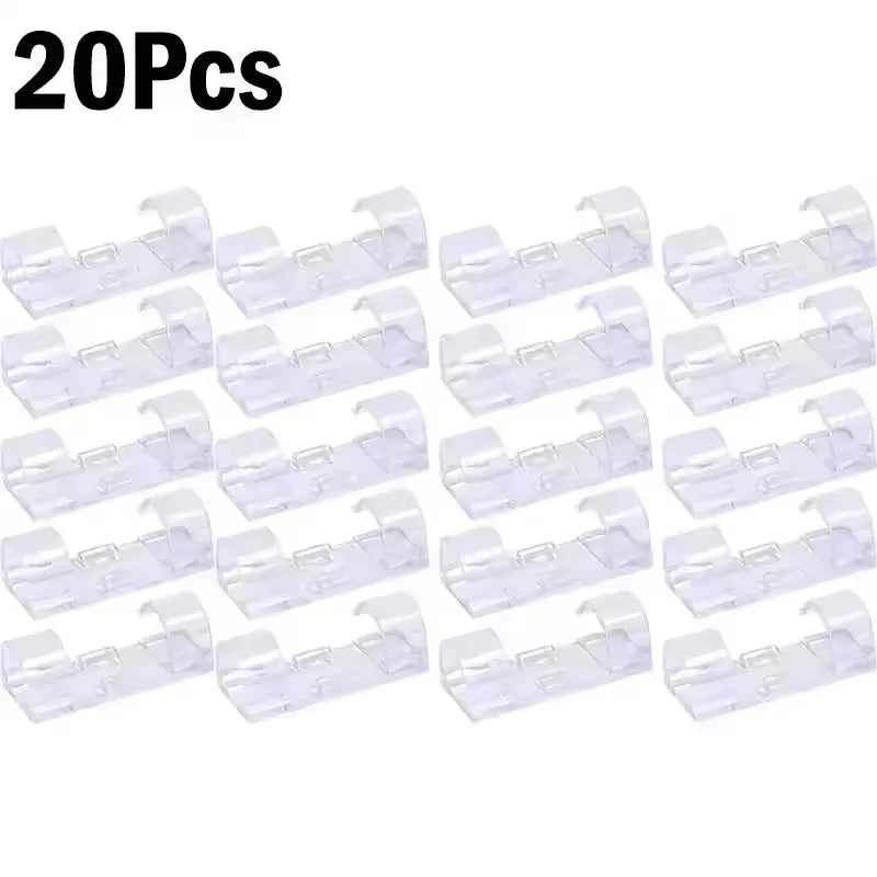 Cable Clips Organizer Drop Wire Holder Cord Management Self-Adhesive Cable Manager Fixed Clamp Wire Winder For Home Office Car