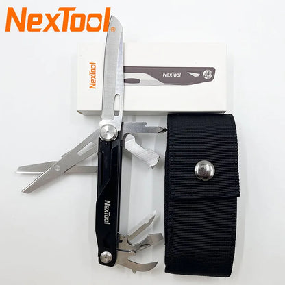 NexTool 12-in-1 Multitool Knife Outdoor Pocket Knife Survival Kit Folding Multi Tool Screwdriver EDC Tools with Nylon Case