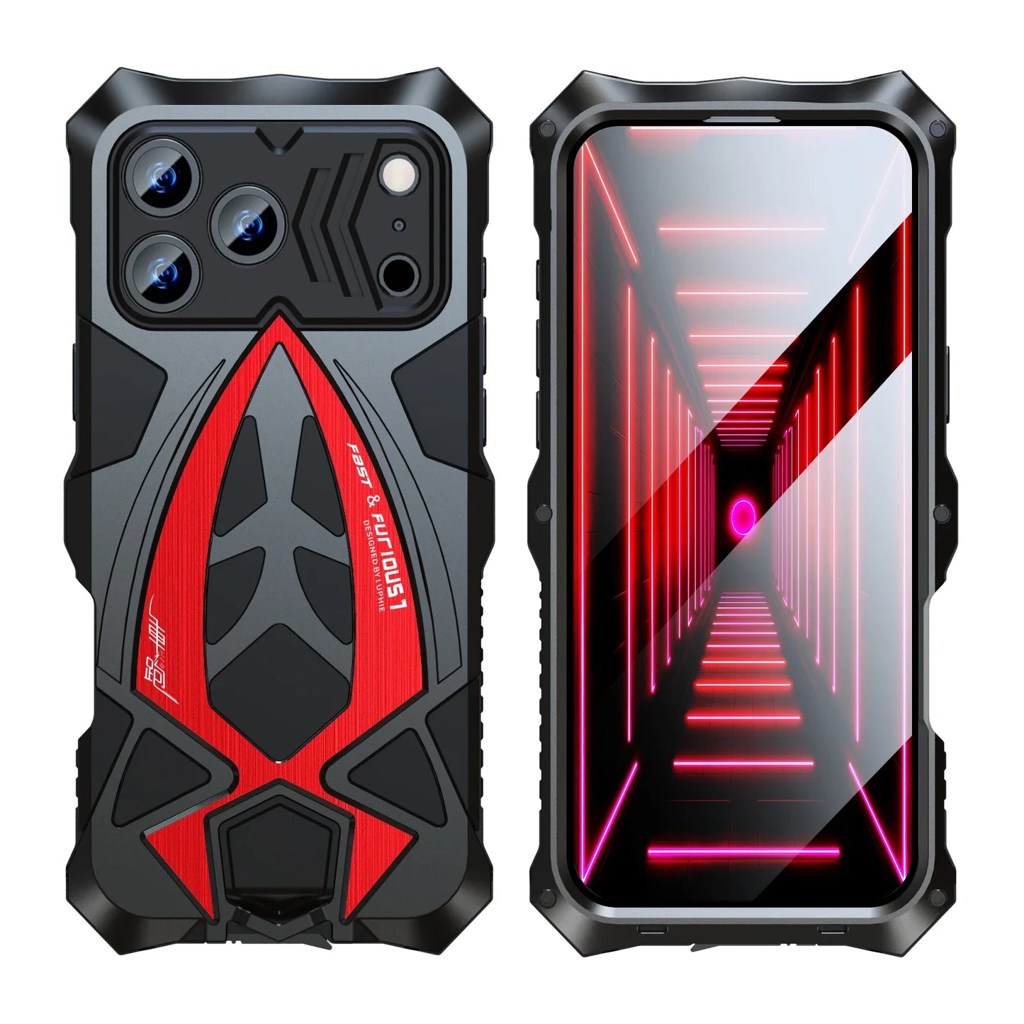 For iPhone 17 16 Pro Max 15 14 Rugged Phone Case Military Grade Shockproof Armor Cover Shell Metal Silicon Fundas