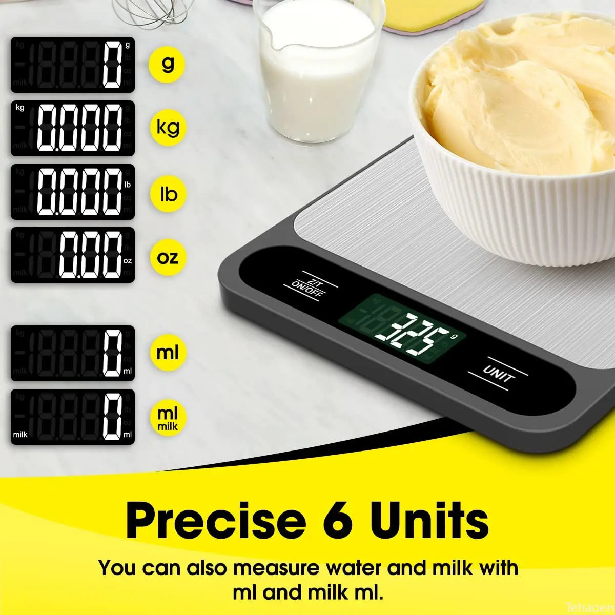 Digital Kitchen Scale Weight Scale Food Coffee Scales Smart Electronic Waterproof Digital Scale For Baking and Cook