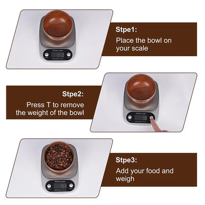 Digital Kitchen Scale 5kg/0.1g 10kg/1g High Precision Food Scale with LCD Display Stainless Steel Platform for Cooking Baking