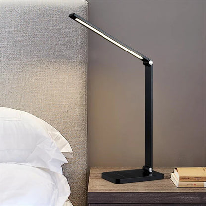 Wireless Charger LED Desk Lamp USB Charging Dimmable Touch Control Eye-caring Table Lights Port For Bedroom Living Room Office